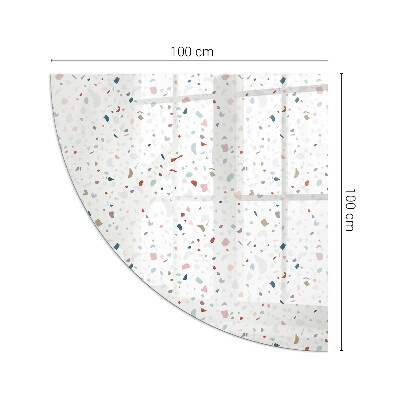 Kwartcirkel kachel vloerplaat Vormen in miniatuur