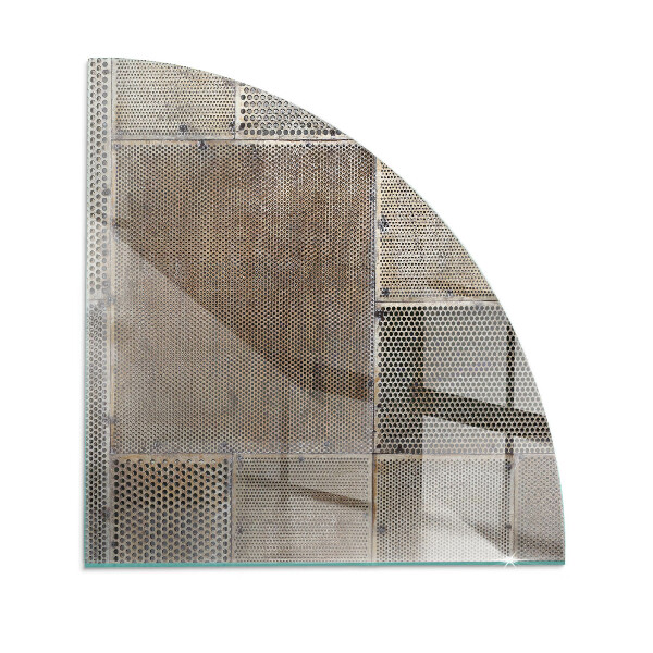 Kwartcirkel vloerplaat voor houtkachel Geperforeerd stalen motief