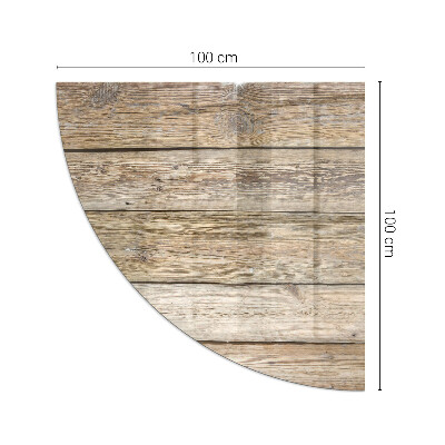 Kwartcirkel kachel vloerplaat Planken in natuurlijke stijl