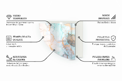 Kwartcirkel vloerplaat voor houtkachel Abstract patroon met gevarieerde texturen