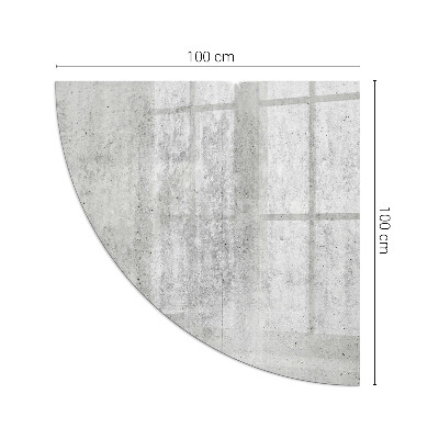 Kwartcirkel vloerplaat voor houtkachel Ruwe betonconstructie