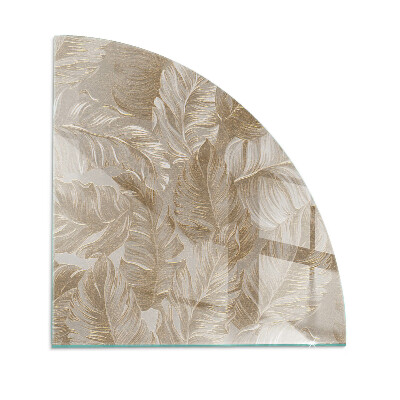 Kwartcirkel vloerplaat voor houtkachel Fijne bladpatronen