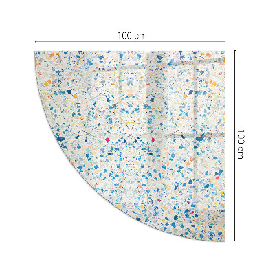 Kwartcirkel vloerplaat voor houtkachel Abstract textuurmotief