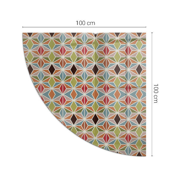 Kwartcirkel onderplaat kachel Veelhoekige patronen op het web