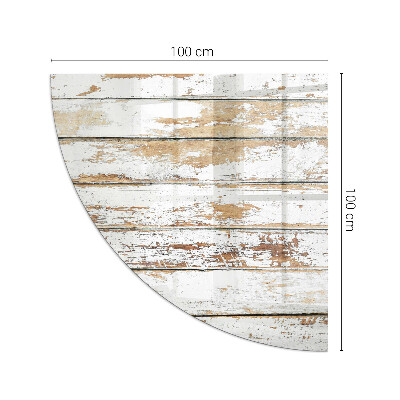 Kwartcirkel kachel vloerplaat Roestige houten plank