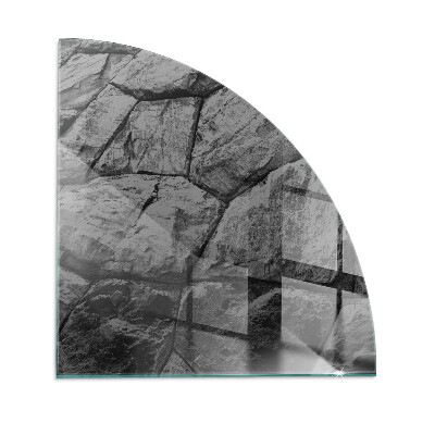 Kwartcirkel kachel vloerplaat Steenstijl in een natuurlijke uitvoering