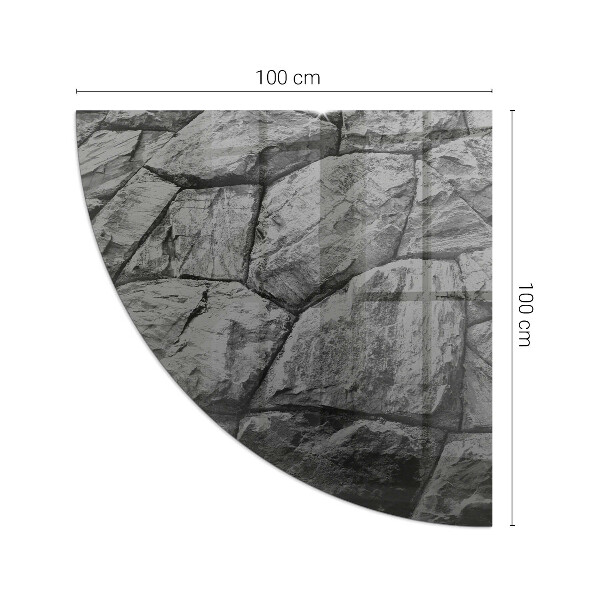 Kwartcirkel kachel vloerplaat Steenstijl in een natuurlijke uitvoering