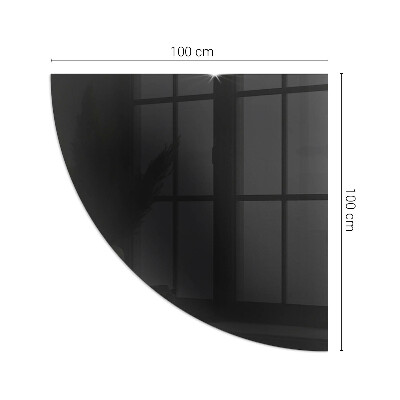 Kwartcirkel kachel vloerplaat Kleur zwart