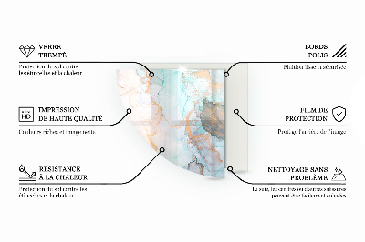 Kwartcirkel vloerplaat voor kachel Kleur bruin