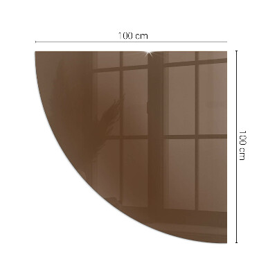 Kwartcirkel vloerplaat voor kachel Kleur bruin