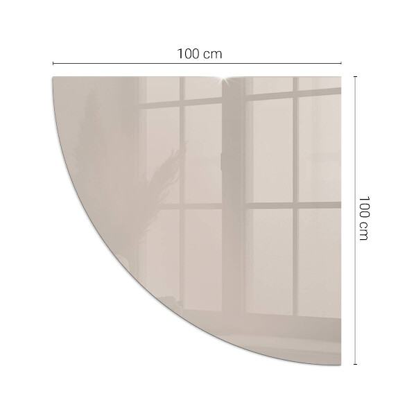 Kwartcirkel vloerplaat voor houtkachel Kleur: Lichtbruin