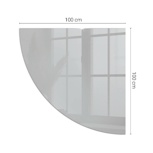 Kwartcirkel vloerplaat voor houtkachel Kleur: Lichtgrijs