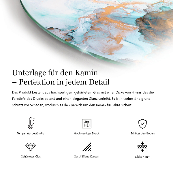 Kwartcirkel vloerplaat voor kachel Kleur grijs