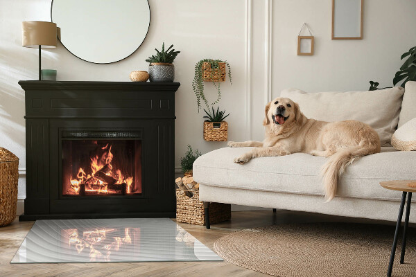 Plaat voor onder kachel Golven van verfijnde patronen