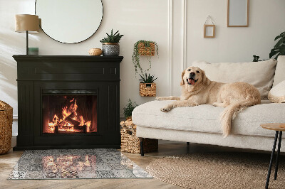 Plaat voor onder kachel Stijlvolle tegelpatronen