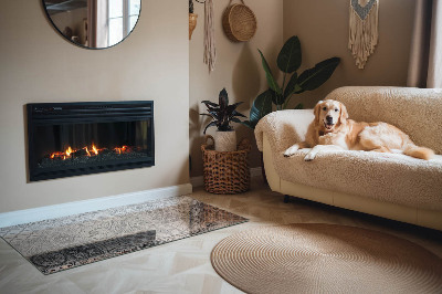 Plaat voor onder kachel Stijlvolle tegelpatronen