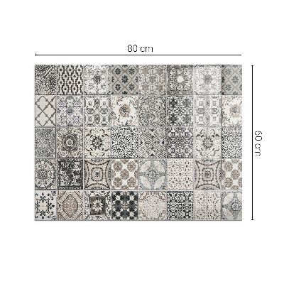 Plaat voor onder kachel Stijlvolle tegelpatronen