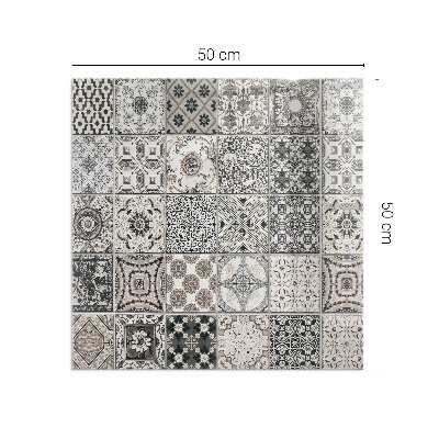 Plaat voor onder kachel Stijlvolle tegelpatronen