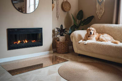Plaat voor onder kachel Hout in een natuurlijke stijl