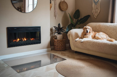 Plaat voor onder kachel Stijl met betoneffect