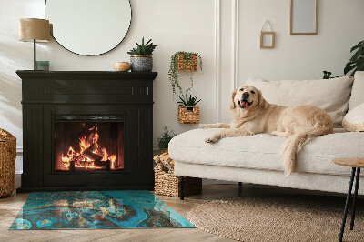 Vloerplaat openhaard Een expressief motief met een organische vorm.