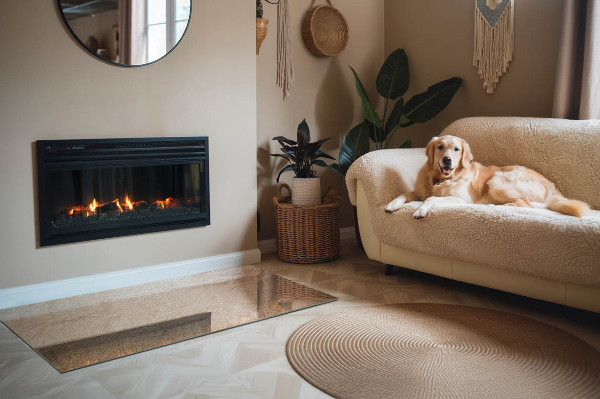 Plaat voor onder kachel Authentiek steenmotief