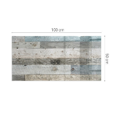 Plaat voor onder kachel Diverse kleuren planken in de stijl
