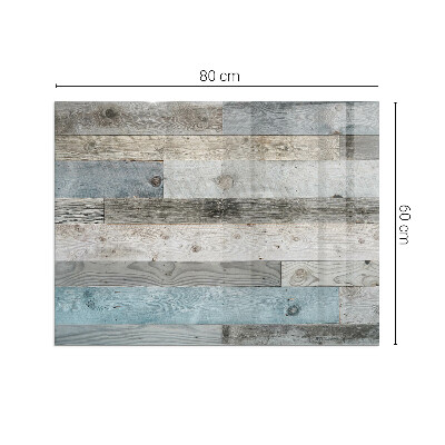 Plaat voor onder kachel Diverse kleuren planken in de stijl