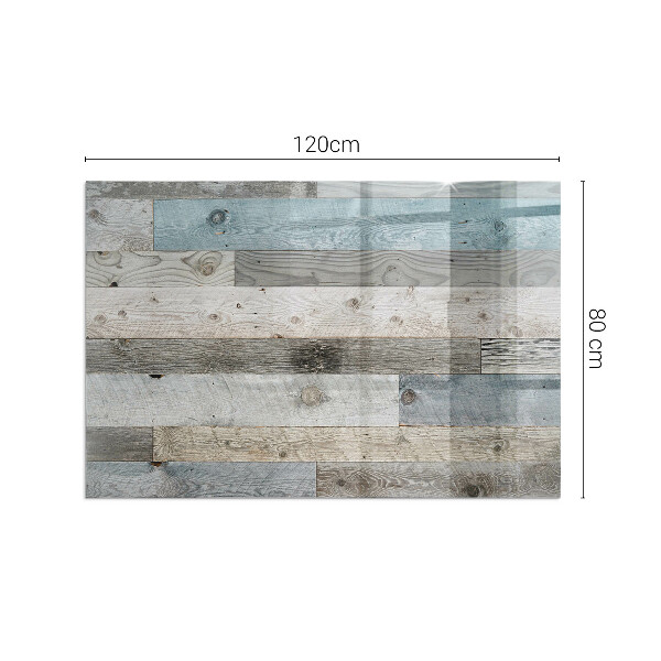 Plaat voor onder kachel Diverse kleuren planken in de stijl