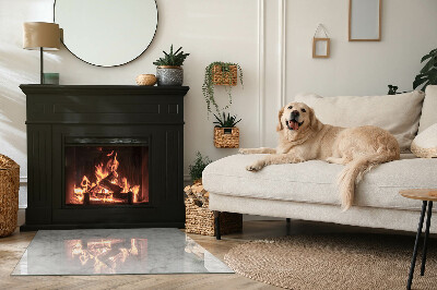 Vloerplaat openhaard Elegante marmeren structuur in het ontwerp