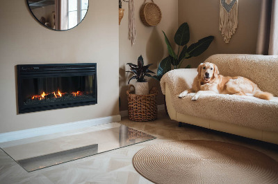 Plaat voor onder kachel Styling met een marmerpatroon