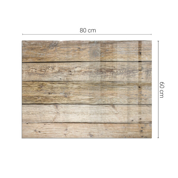 Plaat voor onder kachel Een patroon dat aan hout doet denken