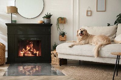 Plaat voor onder kachel Het ruwe oppervlak vormgeven