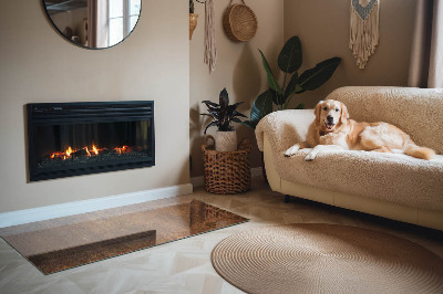 Vloerplaat openhaard Roestmotief op de metalen structuur