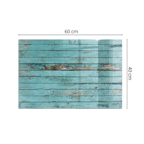 Plaat voor onder kachel De rustieke uitstraling van de planken op het product.