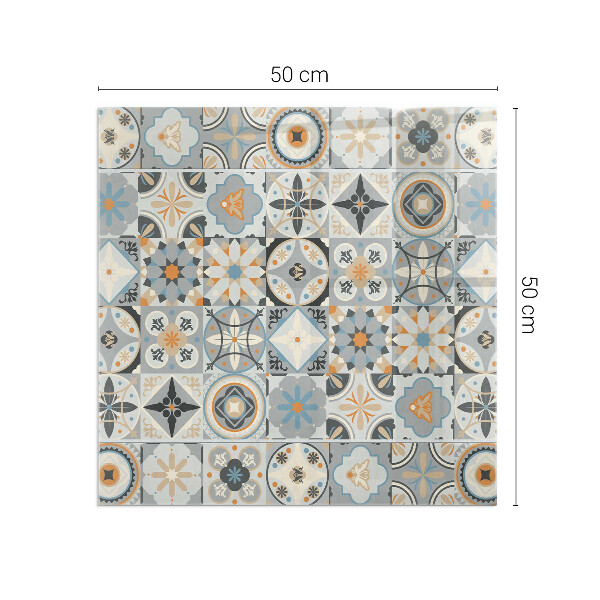 Plaat voor onder kachel Mozaïek tegelpatronen