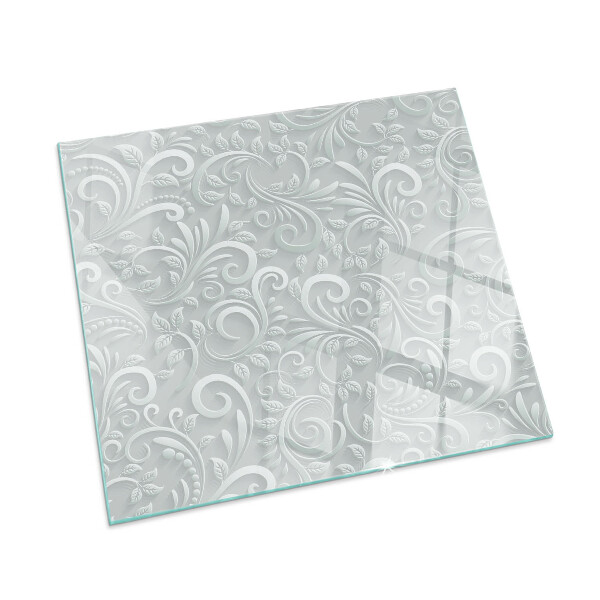 Plaat voor onder kachel Verfijnd plantenontwerp