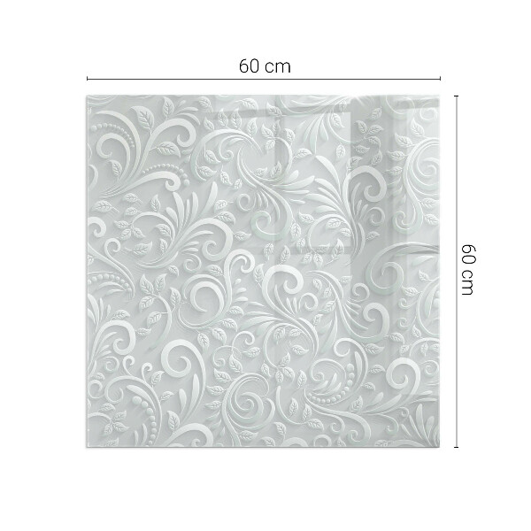 Plaat voor onder kachel Verfijnd plantenontwerp