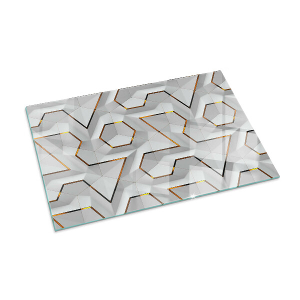 Plaat voor onder kachel Abstract 3D-patroon