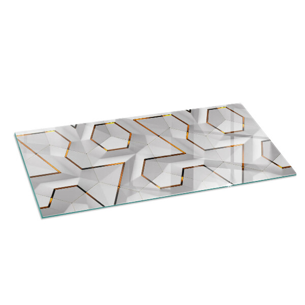 Plaat voor onder kachel Abstract 3D-patroon