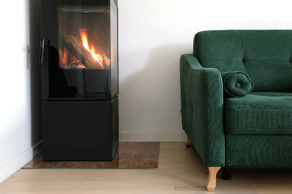 Plaat voor onder kachel Roestige accenten op de achtergrond