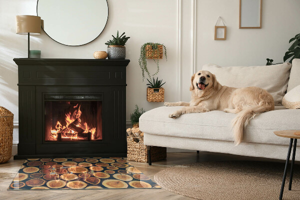 Vloerplaat openhaard Een doos met een ingedeukt houtmotief.