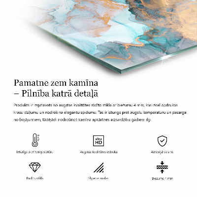 Vloerplaat openhaard Een doos met een ingedeukt houtmotief.