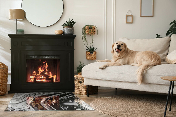 Vloerplaat openhaard Lijnen en golven in een moderne uitvoering