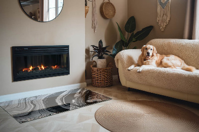 Vloerplaat openhaard Lijnen en golven in een moderne uitvoering