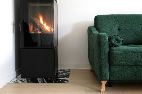 Vloerplaat openhaard Lijnen en golven in een moderne uitvoering