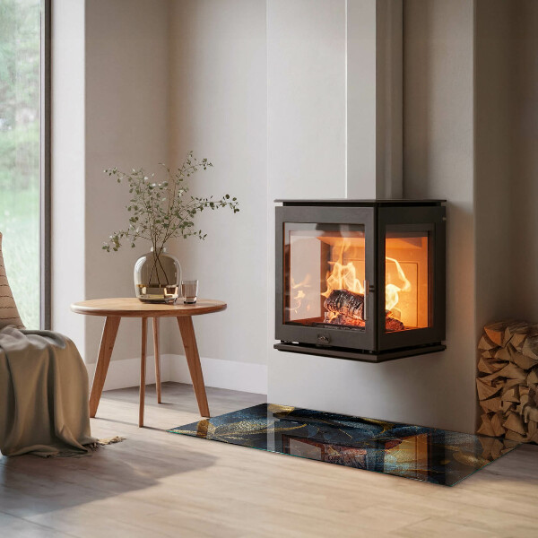 Vloerplaat openhaard Chique bladeren in een patroon