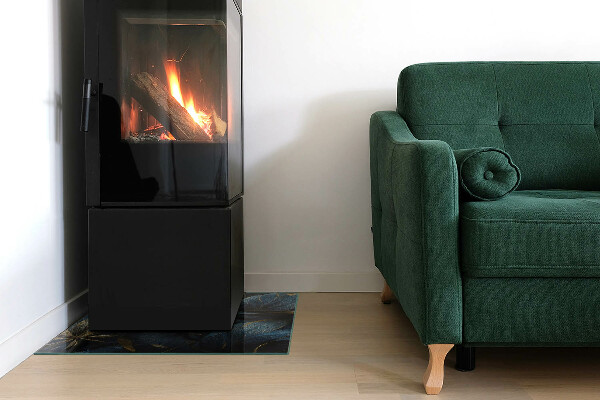 Vloerplaat openhaard Chique bladeren in een patroon