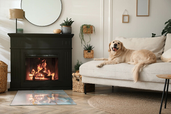 Plaat voor onder kachel Abstracte kleurgolven