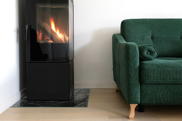 Plaat voor onder kachel Natuursteenmotief